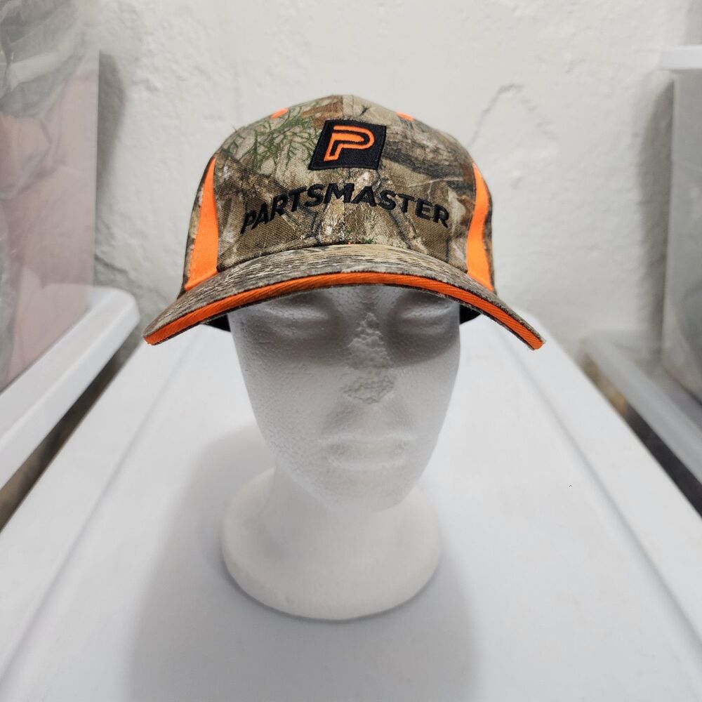 Partsmaster Outdoor Trucker Cap Hat RealTree Camouflage Orange Adjustable Adult